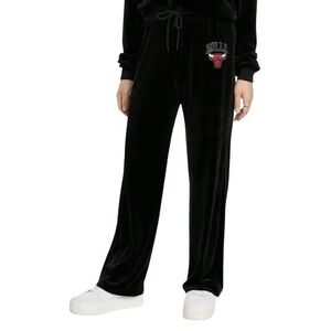 NBA Chicago Bulls Velour Lounge Pants Womens S Sweats Big Logo Athleisure